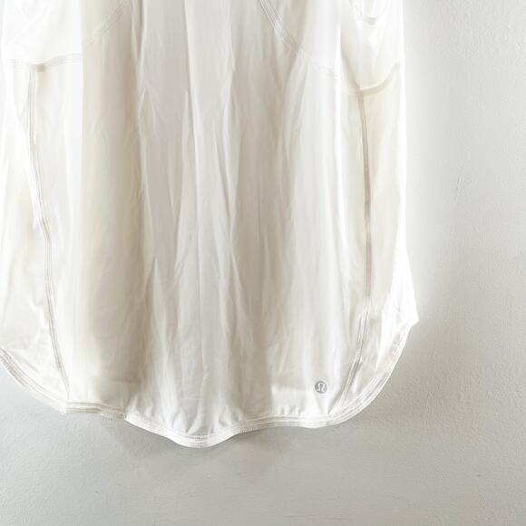 Lululemon Sculpt Flowy Relaxed Fit Mesh Muscle Tank Top White Medium - Picture 4 of 8
